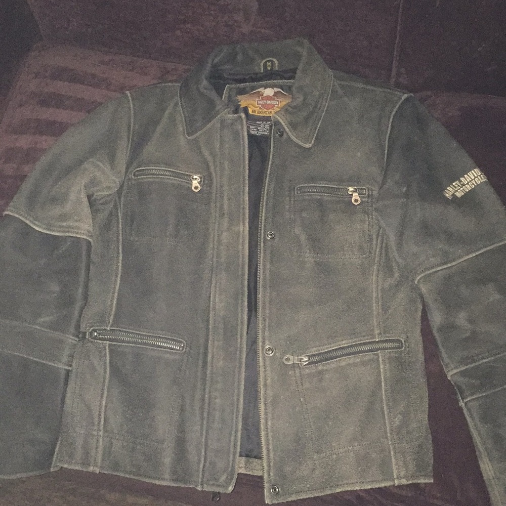 Harley Davidson distressed leather jacket